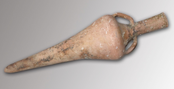 Aracın bagajında tarihi küp bulundu