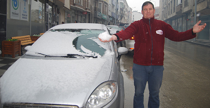 Tekirdağ'da kar sevinci