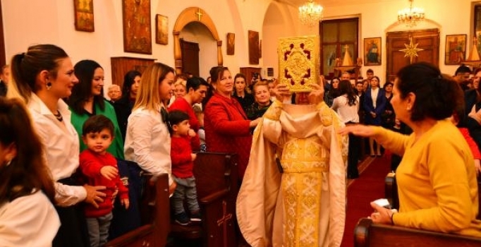 Mersin'deki Ortodoks Kilisesi'nde Noel ayini düzenlendi