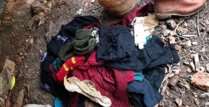 Tunceli'de PKK sığınaklarında patlayıcı ele geçirildi