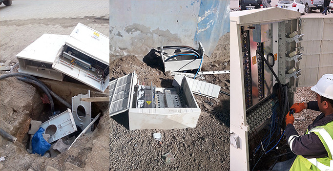 Cizre'de kaçak elektriği önleyen 46 panoya hasar verildi