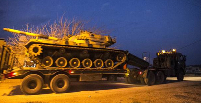 Suriye sınırına tank sevkıyatı