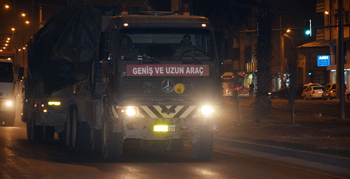 Suriye sınırına tank ve obüs takviyesi