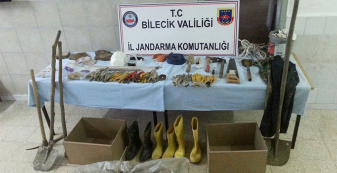 Bilecik’te Bizans dönemine ait olduğu değerlendirilen taşlar ele geçirildi