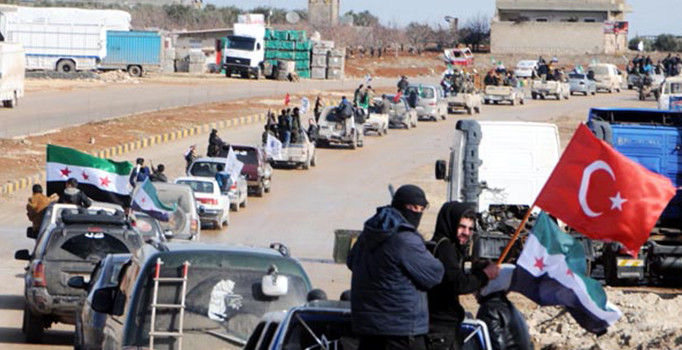 ÖSO güçleri Azez’de konvoy yaptı