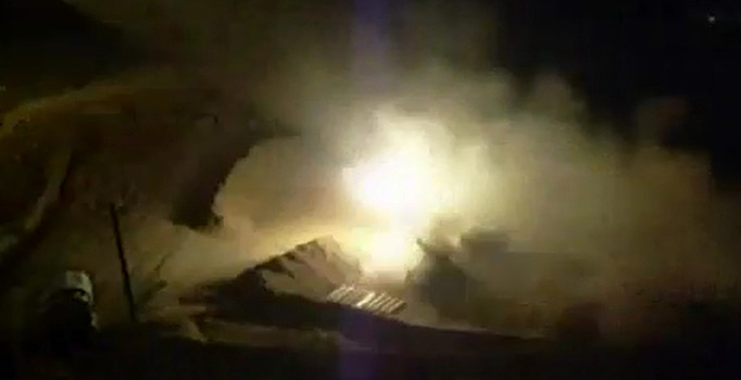 Görüntüler Afrin'den! TSK, PYD hedeflerini imha etti