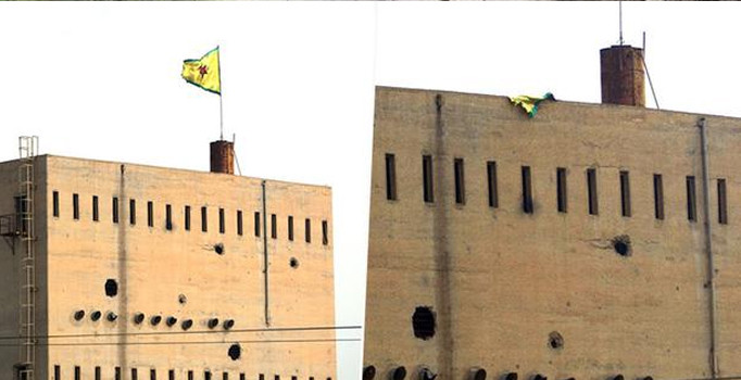 Rasulayn'daki YPG flaması böyle indirildi