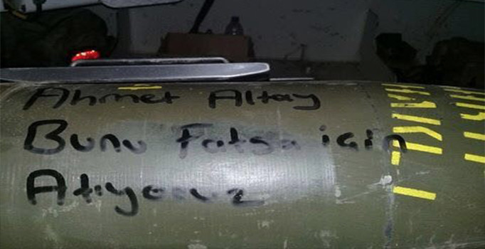 Fatsalı askerin bombanın üzerine yazdığı yazı sosyal medyada olay oldu