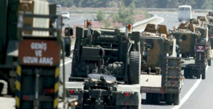 Suriye sınırına askeri sevkiyat