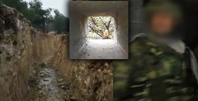 PYD/PKK'nin Afrin'de ele geçen mevzileri görüntülendi