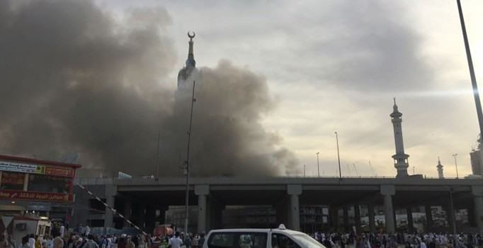 Kabe'deki şantiyede yangın çıktı