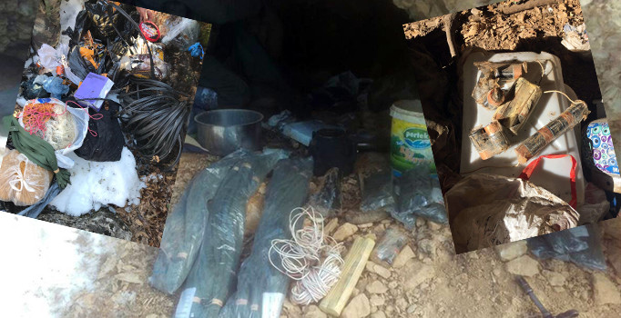 Tunceli'de PKK'ya ait 3 sığınak imha edildi