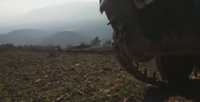 Yola döşenen mayın böyle imha edildi 