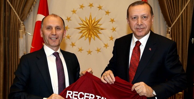 Trabzonspor yönetiminin Cumhurbaşkanı Erdoğan'ı ziyareti