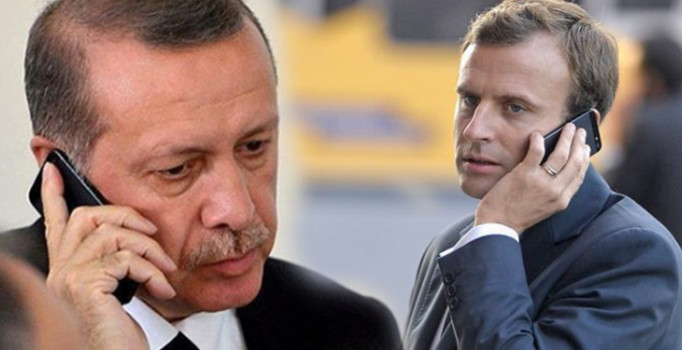 Son dakika! Erdoğan Macron'la görüştü