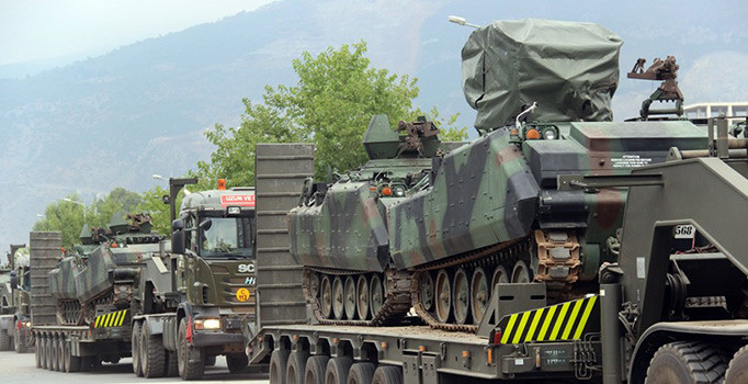 Suriye sınırına askeri sevkiyat