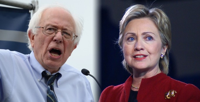 Clinton ve Sanders canlı yayında karşı kaşrıya geldi
