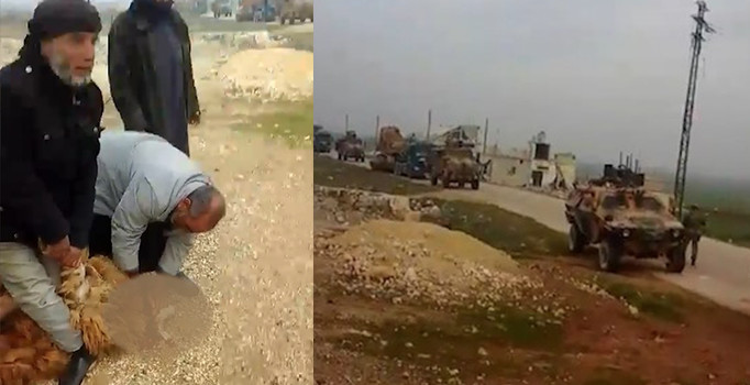 Suriye halkı İdlib'te Mehmetçiği kurban keserek karşıladı | Video