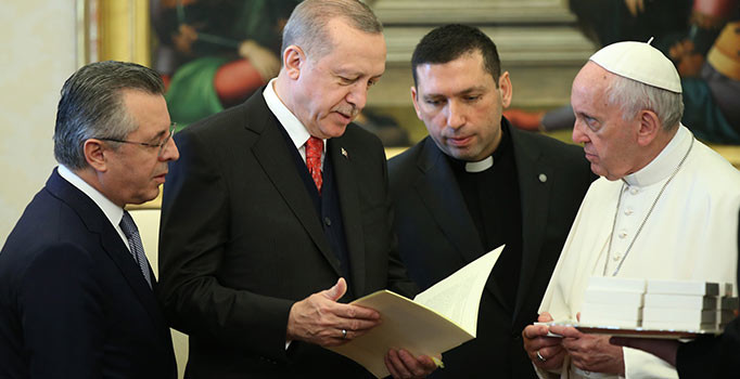 Son dakika! Erdoğan'ın Vatikan ziyaretinden ilk açıklama: Kudüs'ün statüsü korunmalı