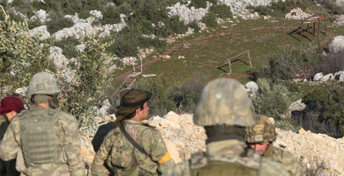 Afrin'de teröristlerin eğitim alanı ele geçirildi