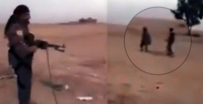 YPG'li teröristin kan donduran videosu