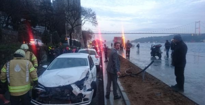 Sarıyer Sahil Yolu'nda kaza; 4 yaralı