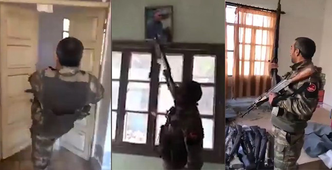 YPG'nin karargahına baskın kamerada