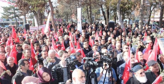 Zeytin dallarıyla destek mitingi yaptılar  | Çorum haberleri