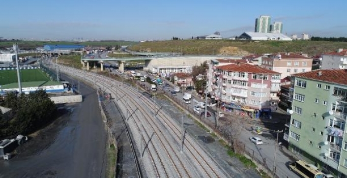 Halkalı-Sirkeci tren hattındaki son durum havadan görüntülendi