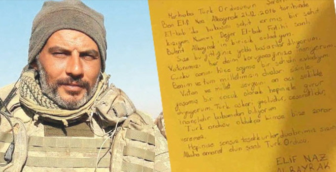 Şehit binbaşının kızından yürek yakan mektup