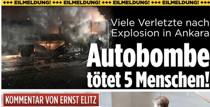 Dünya basını Ankara saldırısını böyle duyurdu