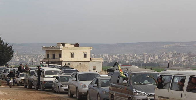 YPG'nin Cinderes'e sevkiyatı görüntülendi