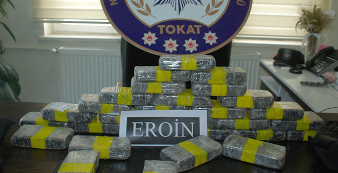 Tokat'ta uyuşturucu operasyonu: 17 kilogram eroin ele geçirildi