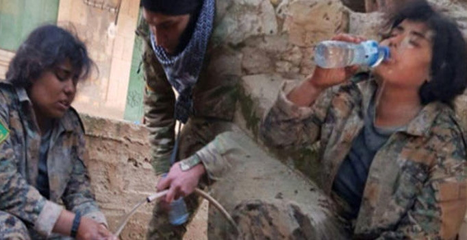 Afrin'de teröristlere insanlık dersi