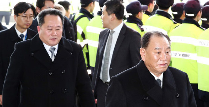 Kuzey Kore heyeti Güney Kore'de