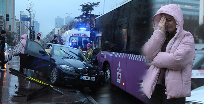 Beşiktaş'ta kaza: 1 yaralı