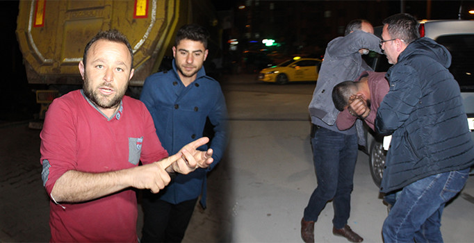 Hırsızlık şüphelisini önce dövdüler, sonra polise teslim ettiler