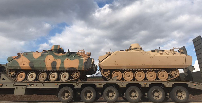 Suriye sınırına askeri sevkiyat