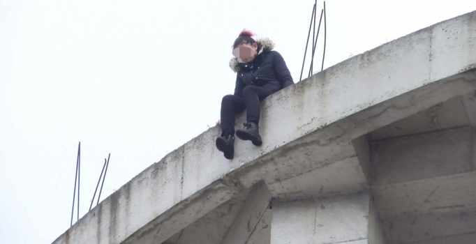 Hadımköy'de intihar girişimi