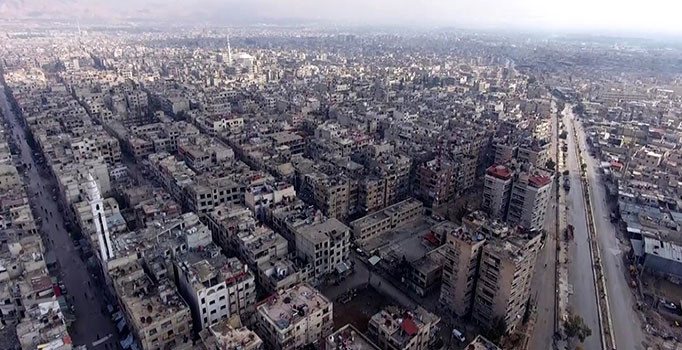 Doğu Guta havadan görüntülendi