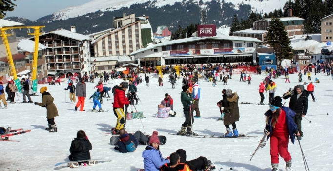 Uludağ'da hem kış hem bahar