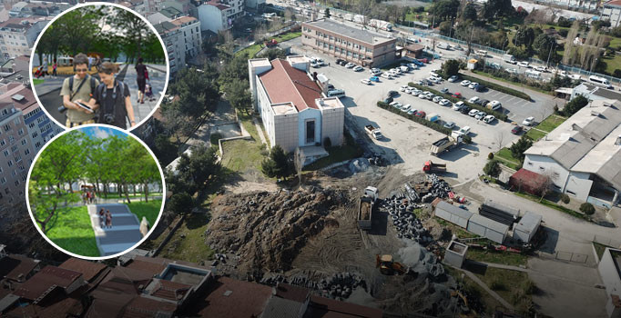 Şişli'deki İSKİ binaları yıkılıyor, kent parkı geliyor