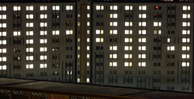 KYK öğrencileri ışıklarla 'Afrin' yazdı