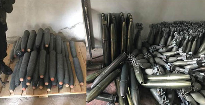 Afrin'de YPG'ye ağır darbe: Mühimmat deposu ele geçirildi