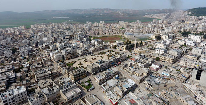 TSK ve ÖSO'nun ele geçirdiği Afrin havadan görüntülendi