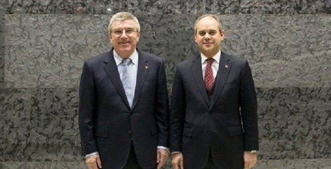 Uluslararası Olimpiyat Komitesi Başkanı Thomas Bach, Spor Bakanı Çağatay Kılıç'ı ziyaret etti