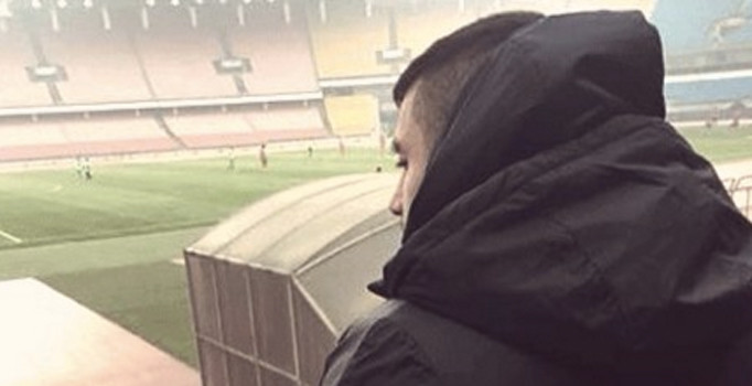 Burak Yılmaz Beijing Guoan'ın idmanını kenardan takip etti