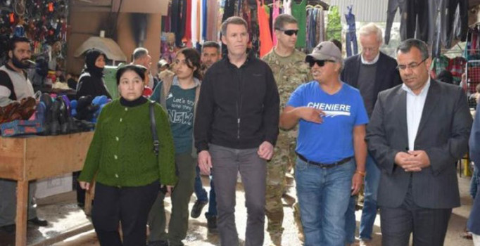 Halep'te ABD'li askerler PKK'lı teröristlerle sokağa çıktı