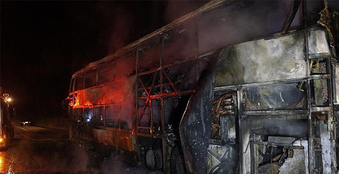 Tayland'da otobüste yangın: 20 ölü