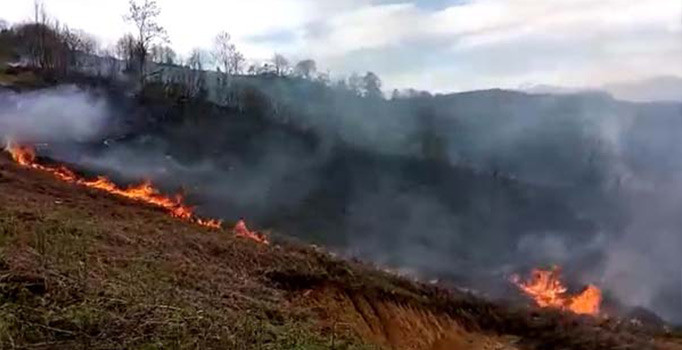 Arazisindeki otları yakmak isterken... Facia son anda önlendi!